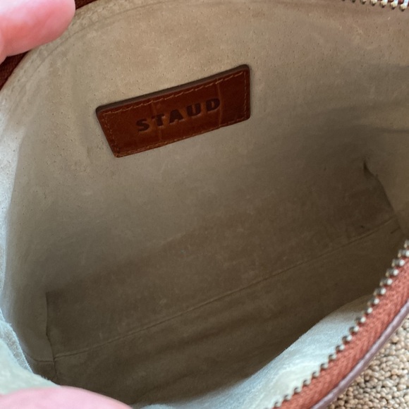 Staud Shirley Croc Crochet Edge Bag. Comes with matching pouch! - Picture 6 of 15